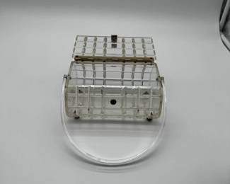 Vintage Charles S. Kahn Inc. Clear Lucite Box Handbag second image