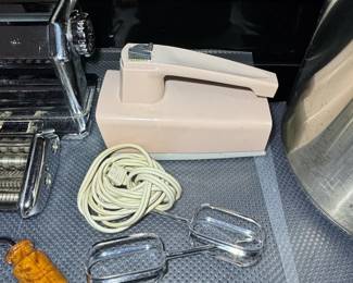 Vintage General Electric Electric Hand Mixer with Attachments