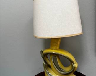 Jacques Darbaud Yellow Glazed Ceramic Table Lamp