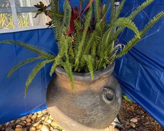 Large Terracotta Planter with Ring Handles