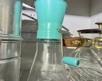 Vintage Androck or Federal Housewares Turquoise Nut Grinder