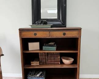 Vintage Burr Yew Wood Dwarf Open Bookcase second image
