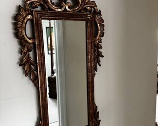 Ornate Rococo Style Giltwood Mirror second image