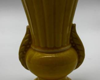 Vintage Shawnee Pottery Yellow Vase with Handles second image