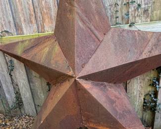 Large Rustic Metal Barn Star Sculpture