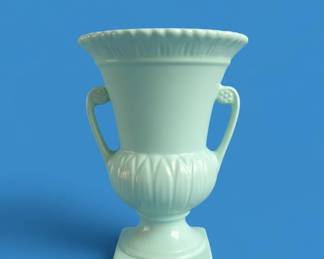 Vintage McCoy Pottery Aqua Green Double Handled Vase