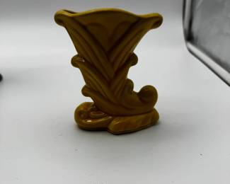 Yellow Shawnee Cornucopia Vase USA