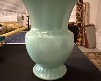 Vintage Haeger Pottery Aqua Blue Urn Vase