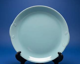 Taylor Smith Taylor LuRay Pastels Aqua Oval Serving Dish