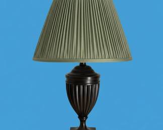 Stiffel Fluted Urn Table Lamp with Pleated Shade