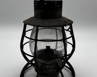 Vintage CITY NEW YORK Railroad Lantern