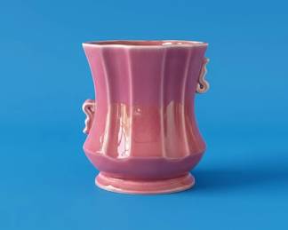 Vintage McCoy Pottery Pink Vase with Handles