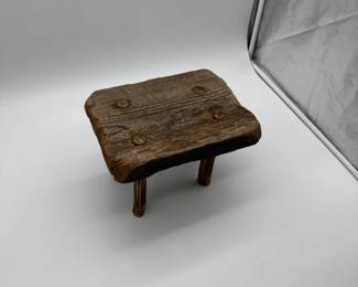 Primitive Rustic Wooden Milking Stool