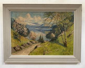 Signed Finn Wennerwald oil on canvas