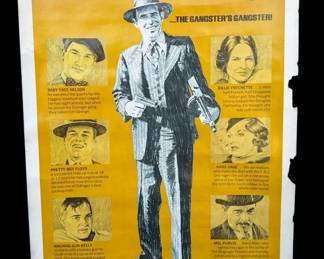 Large Vintage 1973 Dillinger movie poster