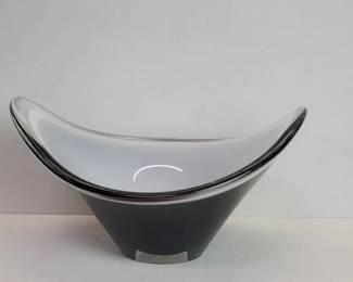 Vintage Flygsfors Coquille 1956 art glass bowl