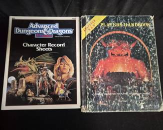 Vintage AD&D Character record sheets and players