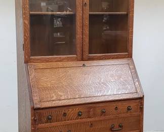 Paine Furniture Company tiger oak secretary desk