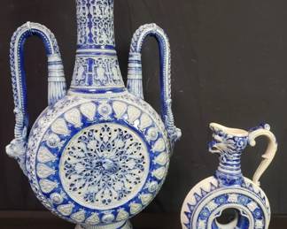 Vintage Westerwald stoneware moonflask