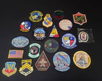 Vintage patches – tactical air command, wolf pack etc.