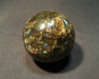 Labradorite crystal sphere