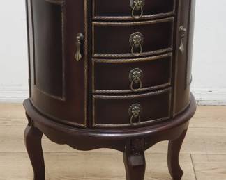 French Louis XV-style demilune side table