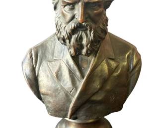 Henry Wadsworth Longfellow bronze bust