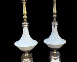Pair of Hollywood Regency lamps