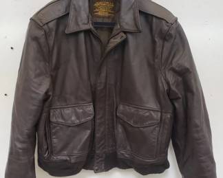 Vintage type A-2 US Army sheepskin and leather bomber jacket