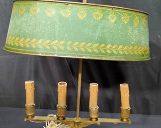Vintage bouillotte table lamp