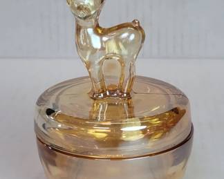 Vintage Jeannette style carnival glass Fawn