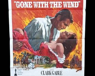 970 Clark Gable Gone With The Wind movie poster
