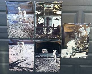 Lot of vintage 1970's moon landing posters
