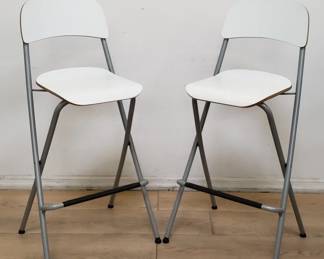 Pair of IKEA folding bar stools