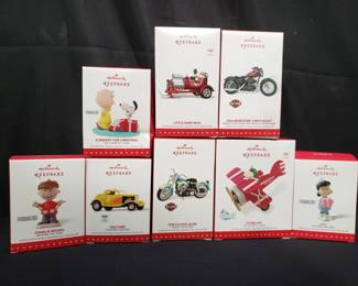 Group of Hallmark Keepsake tree ornaments