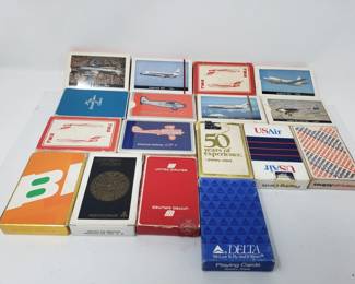 17 decks of aviation playing cards