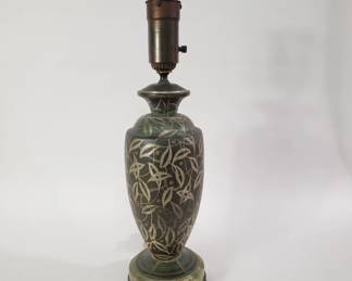 French Art Deco bronze table lamp