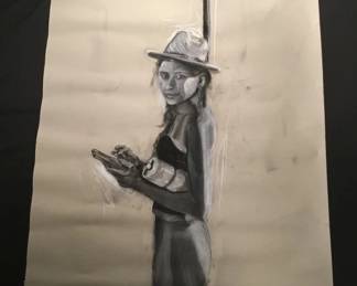 Charcoal drawing on paper