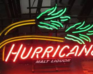 Hurricane Malt Liquor Neon Sign