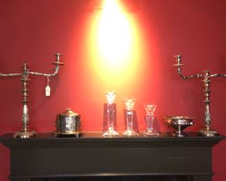 Silver plated candelabra 
