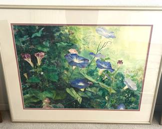 Morning Glory by Palatka/San Mateo artist Lois Rogers …framed,29”X36”