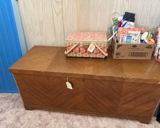 Cedar Chest, Sewing basket.