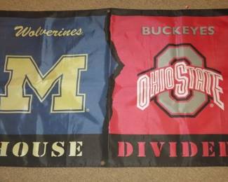 Vintage Win Craft Ohio State Buckeyes vs. Michigan Wolverines House Divided Flag