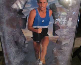 Vintage Nike Triathlon Running Poster "Ironman" Signed by Dave Scott