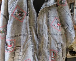 Vintage Acid-wash Ohio State Buckeyes Denim Jacket