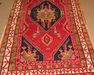 Vintage Kilim Fars handwoven area rug from Iran
