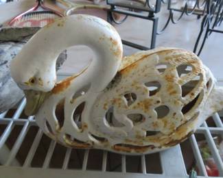 Vintage Japanese Cast Iron Swan
