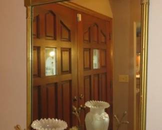 Antique Giltwood French Rococo Style Wall Mirror