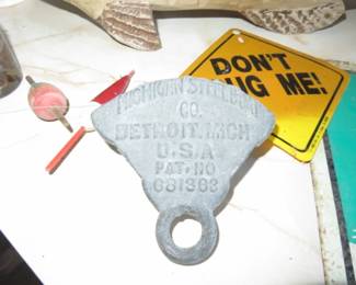 Early 1900's Michigan Steel Boat Co. Identification or Capacity Tag