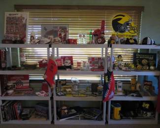 Large Collection of Ohio State Buckeyes & Michigan Wolverines Sports Memorabilia